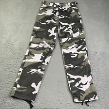 US Military Woodland Camouflage Pants White Gray Small Adjustable Mens picture