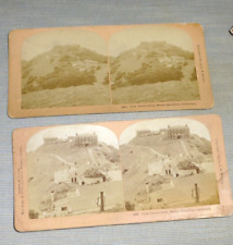 VINTAGE lot of 2 STEREOVIEW PHOTOS OF LICK OBSERVATORY MT. HAMILTON CAL 1895 picture