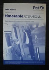 Great Western Railway Timetable Alterations 5th - 13th March 2005 picture