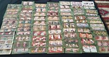 Lot Of 80 Color Stereoview Cards People Humor Children Collection picture