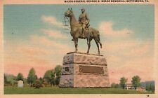 Vintage Postcard 1955 Major General George G. Meade Memorial Gettysburg Penna PA picture
