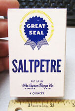 Vintage 1950s UNOPENED box Great Seal Saltpetre 4 oz still full old stock box picture