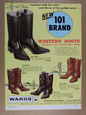 1961 Montgomery Ward 101 Brand Cowboy Boots vintage print Ad picture