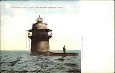 Plymouth Harbor Massachusetts MA Lighthouse c1910s Postcard picture