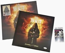 K.K. Downing Signed KK's Priest Sermons Of The Sinner Poster LP Vinyl Album +JSA picture