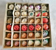 LOT 621-A 36 VINTAGE SMALL FORM SHAPED  CHRISTMAS ORNAMENTS  picture