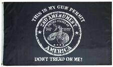 3x5 This Is My Gun Permit 2nd Amendment Black Poly Nylon 5x3 NRA Flag Banner picture
