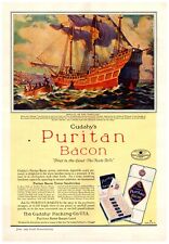 1929 Cudahy's Puritan Bacon Vintage Print Ad Arrival Of The Fortune Ship  picture