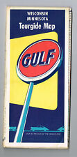 Vintage 1950s ' Gulf Gas ' Wisconsin - Minnesota Tourgide Road Map picture