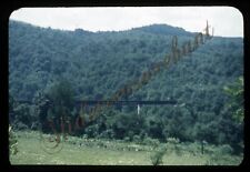 Railroad Western Maryland Railway Bridge 35mm Slide 1940s Red Border Kodachrome picture