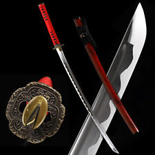 41'' Polished Japanese Samurai Sword Katana 1095 Carbon Steel Full Tang Sharp picture