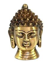 ESPLANADE Brass Buddha Face Showpiece, Small, Golden, 1 Piece picture