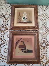 Pair Of NAVAJO SAND PAINTINGS  ....BEAUTIFUL Artist Signed picture