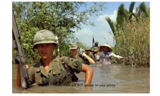 Vietnam War Soldiers Cross Deep Canal PHOTO US Army Operation Bang Dong 67 picture
