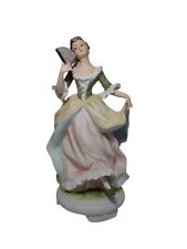 Vntg. Lefton Beautiful Figurine of a lady with fan Porcelain - 8
