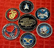 - Department Of Defense Army Navy Air Force Marines Space Force Coin Set picture