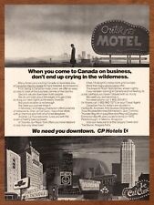 1975 CP Hotels Vintage Print Ad/Poster Travel Canada Retro Pop Art Décor 70s picture
