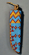 Sioux Style Indian Beaded Native American Leather Knife Sheath picture