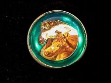 THREE WILD MUSTANGS - Single Glass Dome Rosettes  picture