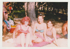 Three Pretty Women Cute Ladies Beach Bikini Females Closeness Snapshot Photo picture