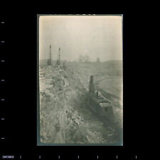 Vintage Photo LANDSCAPE GOLD-MINING TRAIN AND CRANES picture