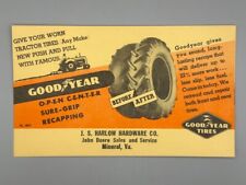 Vintage GOODYEAR TRACTOR TIRES Farm JOHN DEERE Sales Advertising MINERAL VA Card picture