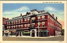 Norwalk OH-Ohio, Hotel Avalon, Restaurant, Antique Vintage Souvenir Postcard picture