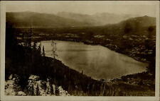 RPPC Grand Lake CO from Echo Mtn Continental Divide in distance c1915 photo PC picture