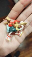 1994 Bandai Nintendo Donkey Kong Diddy Expresso Ostrich Swing Keychain Figure picture