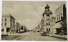 MN Crookston Minn Broadway Looking North 1909 to Shabbona Postcard H5 picture