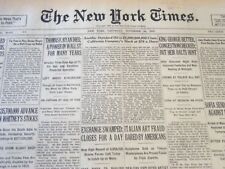 1928 NOV 24 NEW YORK TIMES - THOMAS RYAN A POWER IN WALL STREET DIES - NT 6508 picture