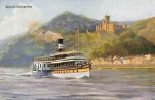 Schlob Stolzenfels Castle Koblenz Germany Boat c1910 Postcard picture