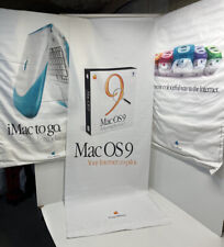 3 RARE APPLE COMPUTER IMAC FABRIC BANNERS PROMO RETAIL STORE 1999 IMAC MAC OS 9 picture