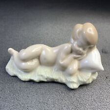 Lladro Baby Jesus sleeping on bed of hay, Retired, Childrens Nativity, Vintage picture