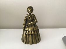 Beautiful large brass figural lady bell 5.5” picture