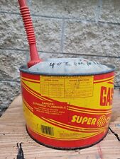 Vintage 1975 Super Can Racing StanCan 2 1/2 Gallon Gas Can Retro Graphics picture