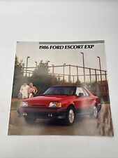1986 Ford Escort EXP Luxury Sport Coupe Dealer Fold Out Brochure Book 11