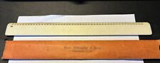 Vintage Theo Alteneder & Sons Drafting Ruler & Case Full Size 1/32 & 1/16Measure picture