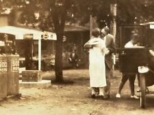 1Q Photograph Sweet Man Kisses Woman Goodbye Driver Loading Car 1920's picture