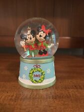 Vintage Disney Store Mickey & Minnie Mouse Snow globe Christmas 2012 picture