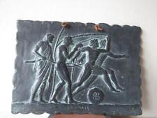 Greek Terracotta Plaque The Racers Men from a Vase 9x6.5