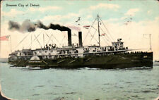 Ship Steamer City of Detroit Posted in Detroit in 1910 #S111 picture