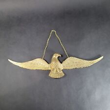 Vintage Cast Brass EAGLE Wall Hanger 16.5” Wingspan Vintage Taiwan picture