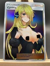 Cynthia - 🔥 Custom Sexy Waifu Holo Trainer 🔥 - Anime Doujin Adult Card 🔥 picture