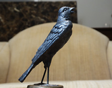 Vintage PETITES CHOSES Metal Black Bird Raven Crow Figurine Korea 1985 5
