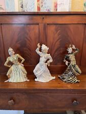 (3) Three VINTAGE MCM Balinese Dancers 1950's Ceramic Statuettes Gilner and Yona picture