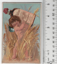 Maltine Barley Wheat Oats Cherub Victorian Trade Card 1800s 3
