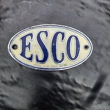 Vintage ESCO Small Sign, Collectible Advertising, Retro Decor 🛒🏷️ picture