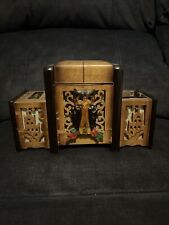 Japanese Cigarette Holder Music Box Wooden Owl - Vintage -Please listen to video picture