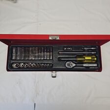 Vintage Proto 29 Piece Professional Tools 4749 1/4” Drive Ratch Tool Set W/ Case picture